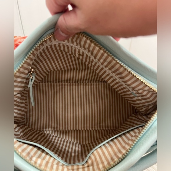 Kate Spade Women’s Two Way Bag Teal Pebbled Leather Small - Picture 6 of 8